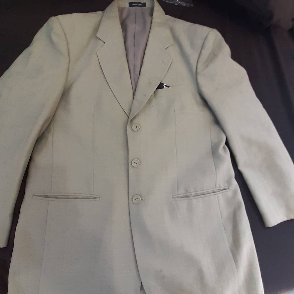 MENS EDDIE DOMANI SUIT JACKET 42L USED
